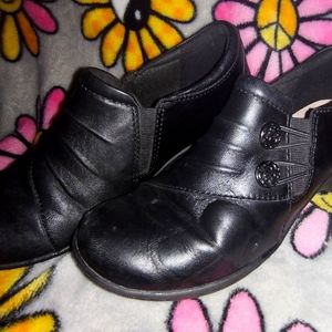 Clarks Black clogs With Heel#505
